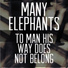 Many Elephants