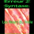 Erreur 2 Syntaxe