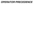 Operator Precedence