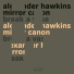 Alexander Hawkins Mirror Canon