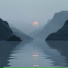 星空の下の海